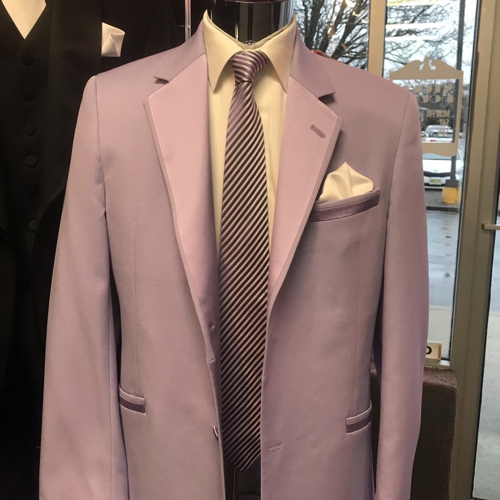 Retro Andrew Fezza Lavender Tuxedo Jacket - image 1